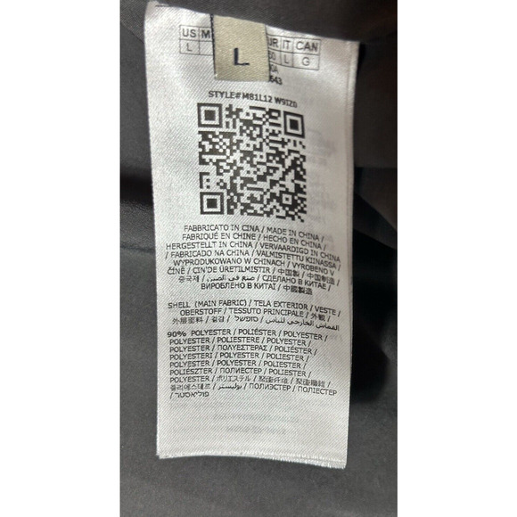 GUESS Jacket Mens Large Gray Camo Bomber Coat Full Zip Moto Biker M81L12 90s Y2K - Picture 8 of 10